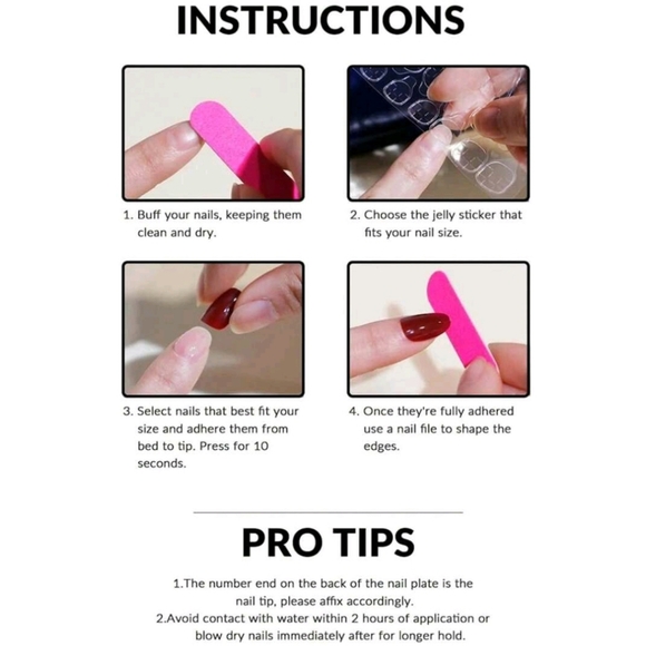 Beautiful Nail Black French Tip Square Manicure Press On Nails Kit - Picture 6 of 11